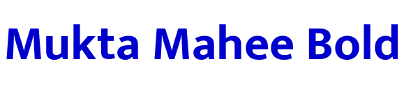 Mukta Mahee Bold लिपि